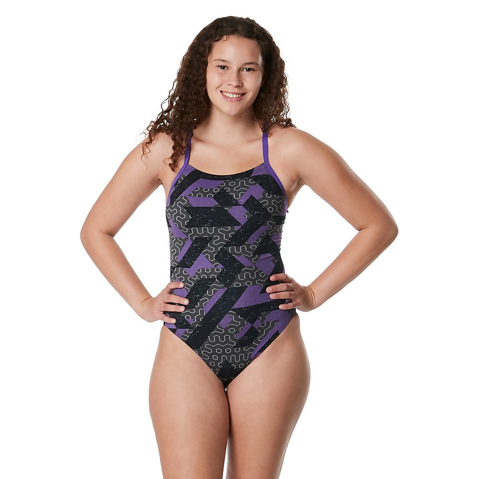 Speedo Training Onesie Ruse Blocks Flyback Purple