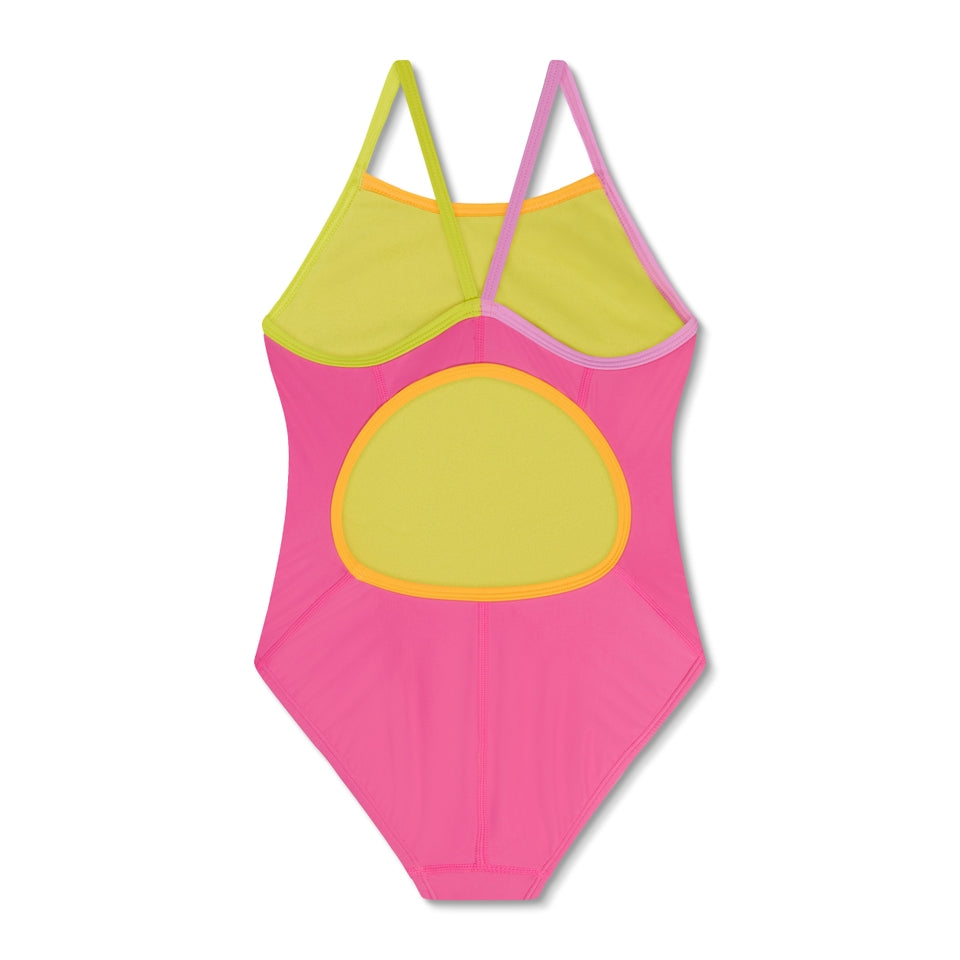 Speedo Onesie Girl's Propel Pink Green