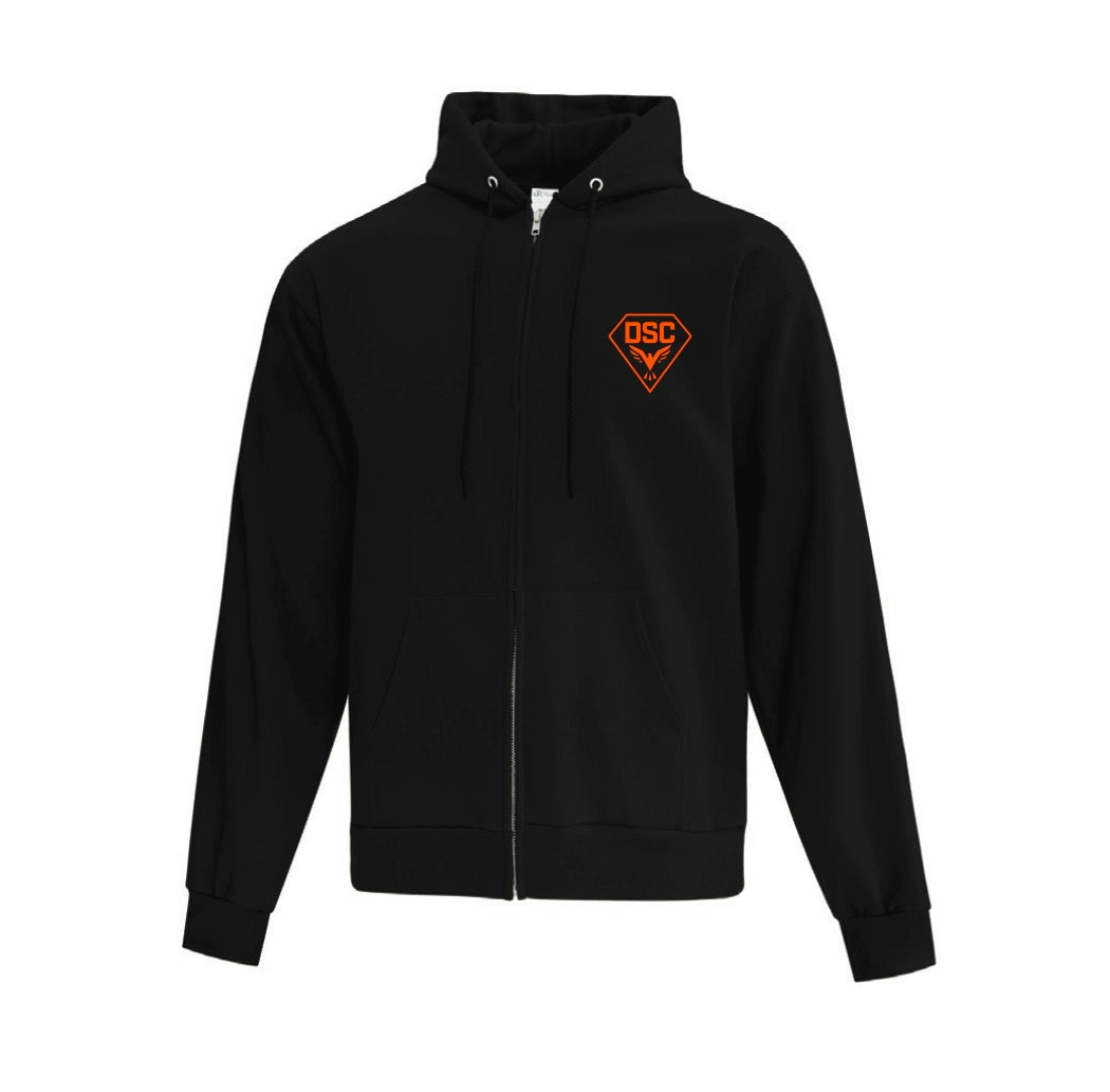DSC Black Zipped Hoodie