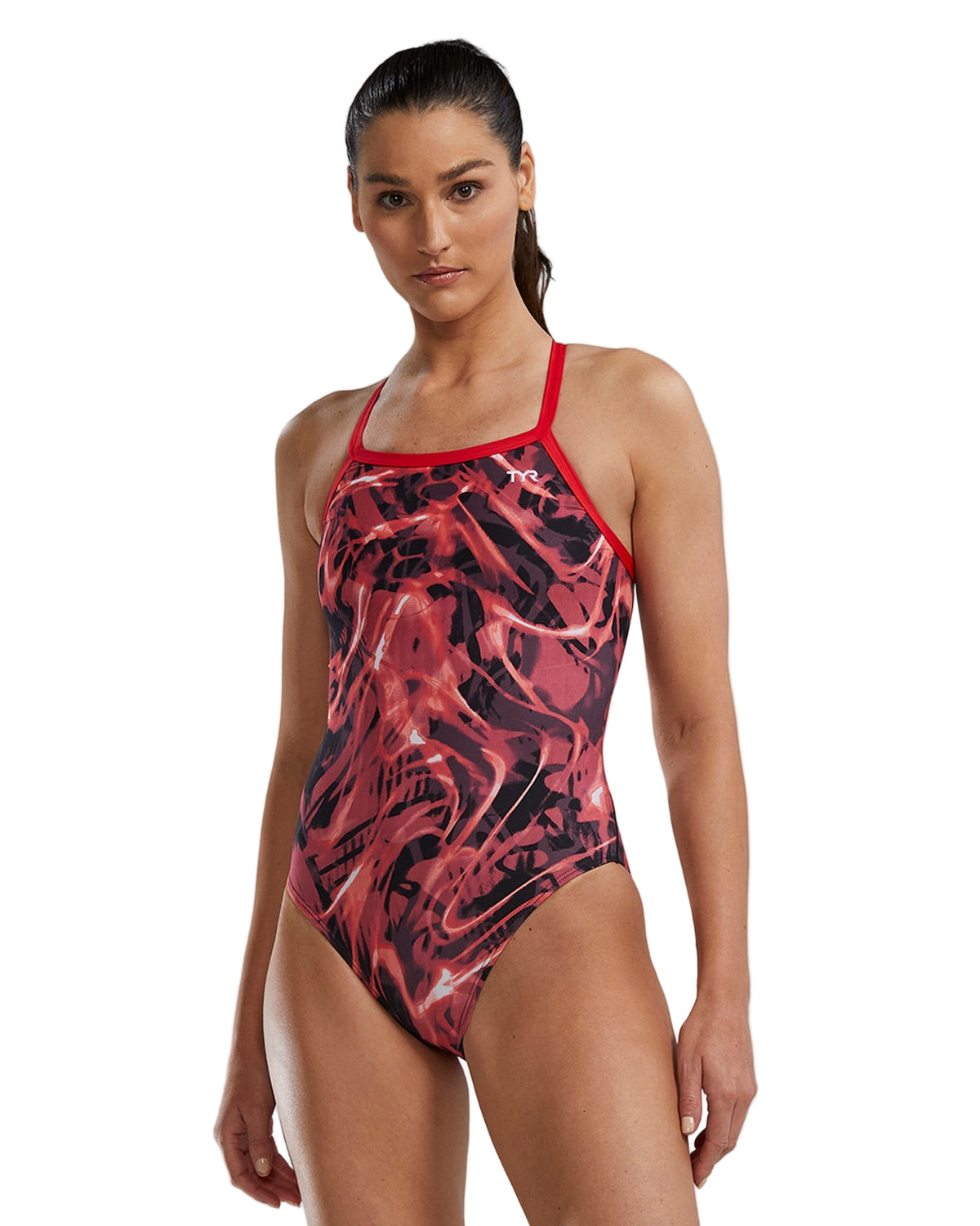 TYR Onesie Durafast Elite Womens  Diamondfit Print - Electro