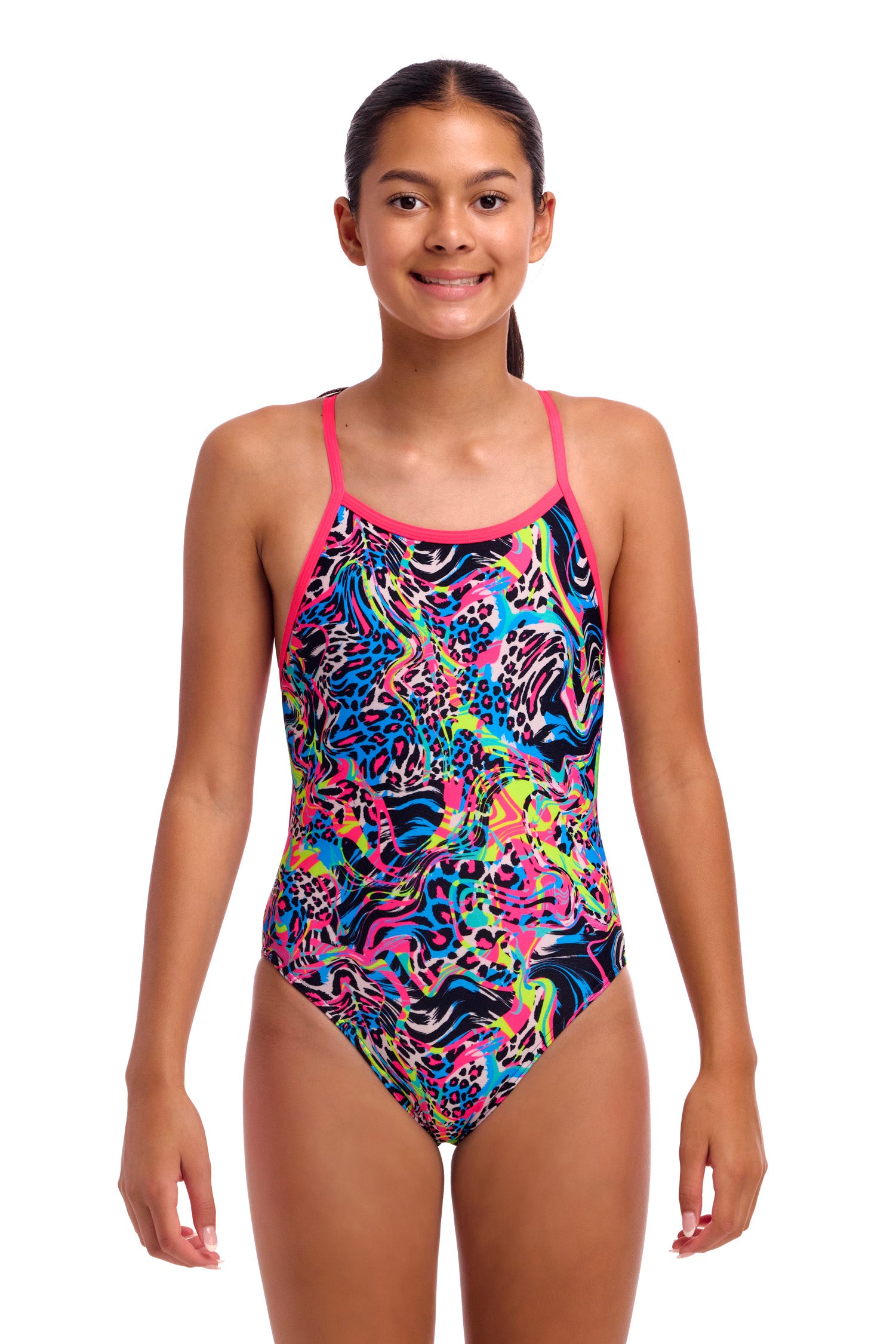 Funkita One Piece Girl's Single Strap - Lolly Leopard