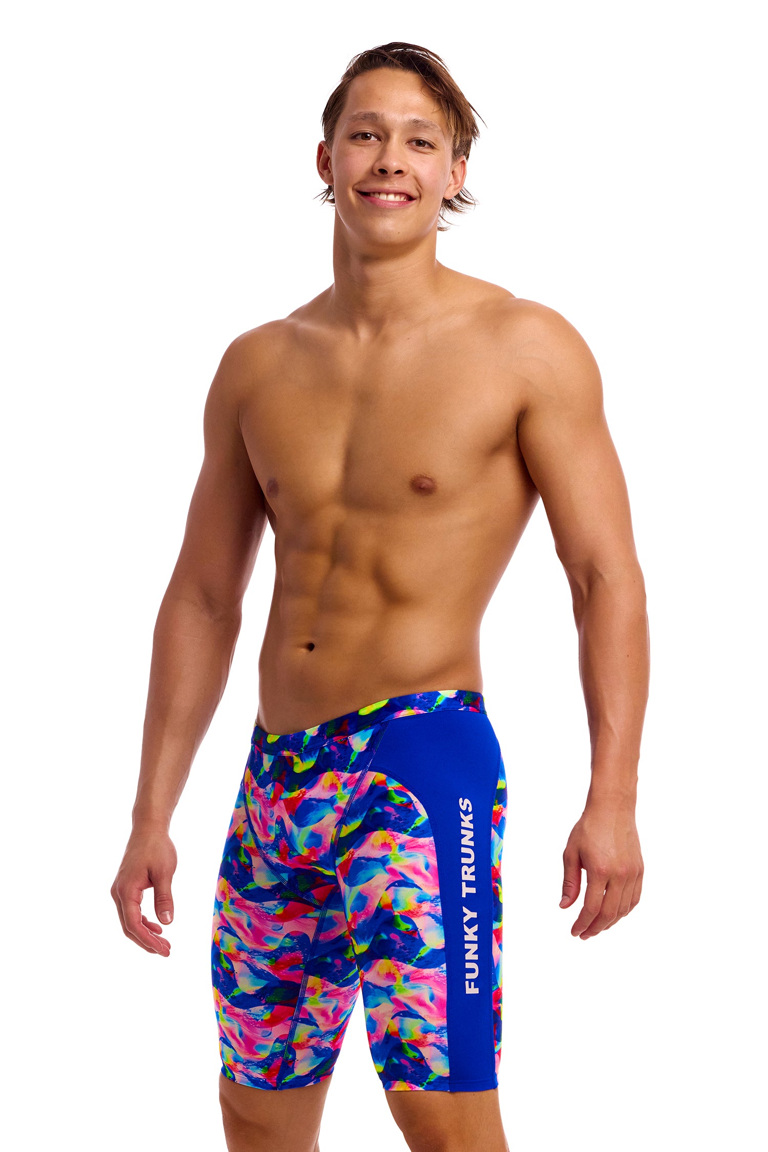 Funky Trunks Men's Training Jammer - Wet Wave