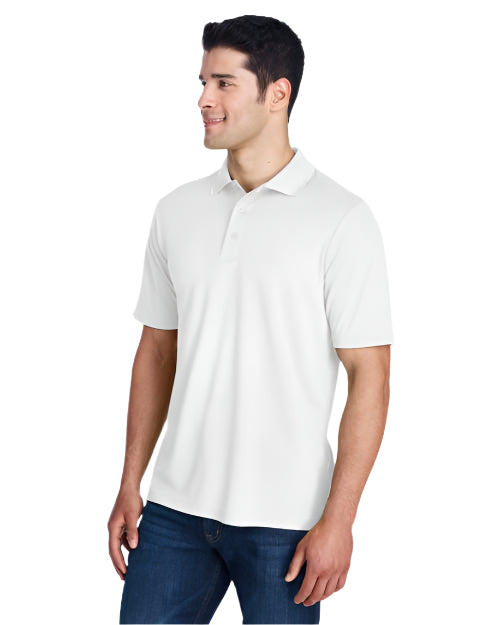 Core 365 Polo White Men's With DSC & Natation Dorval Logo
