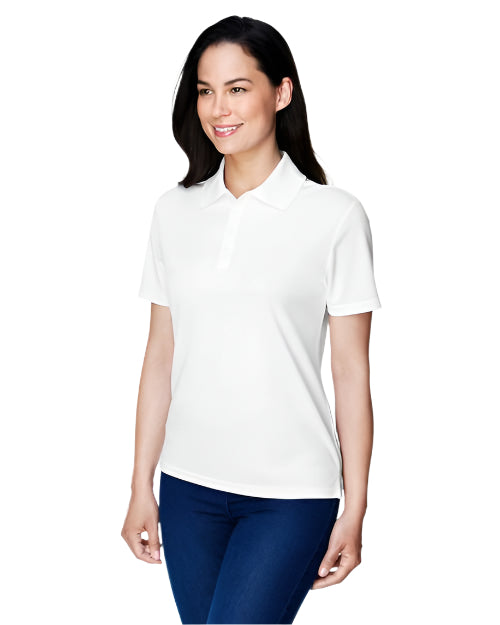 Core 365 Polo White Women's With DSC & Natation Dorval Logo
