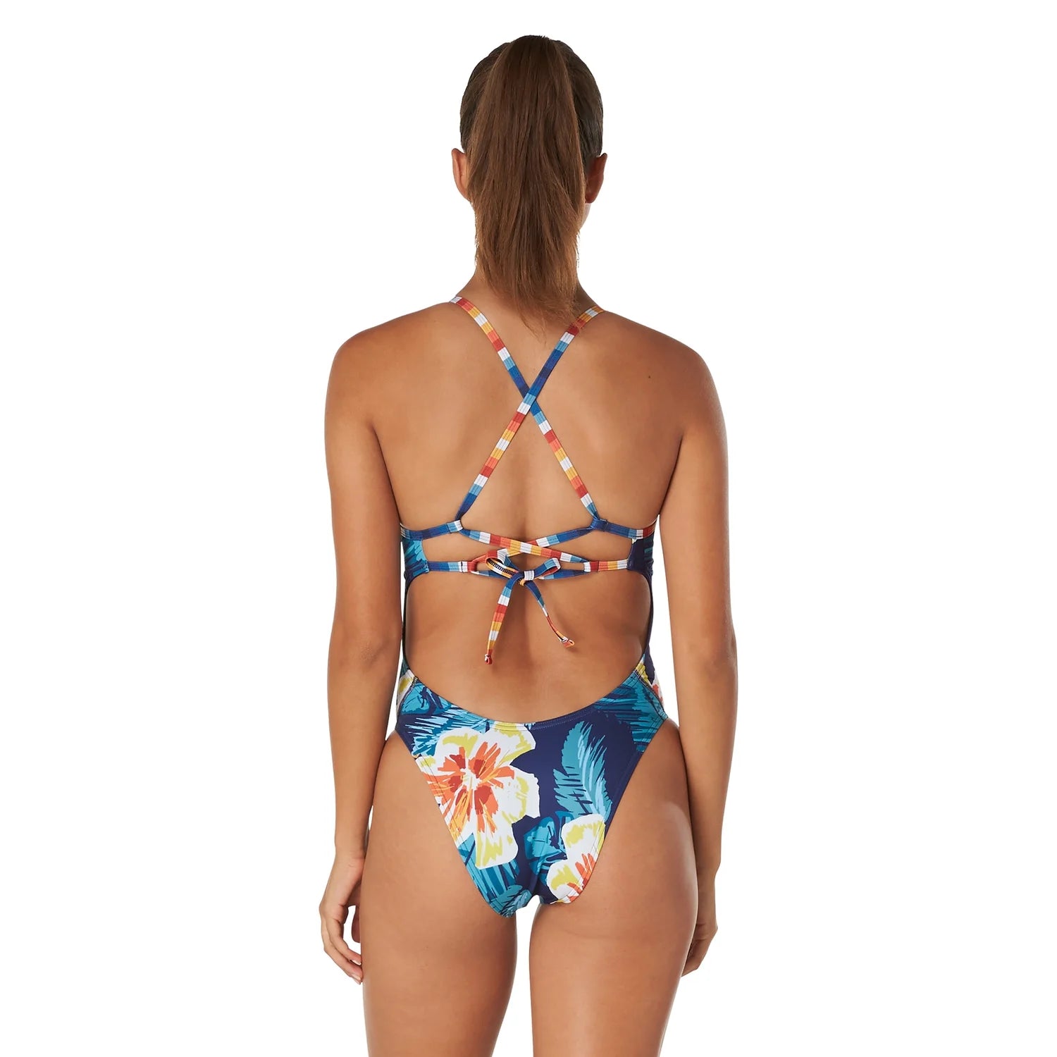 Speedo Training Onesie Double Lace Tie Back Blue