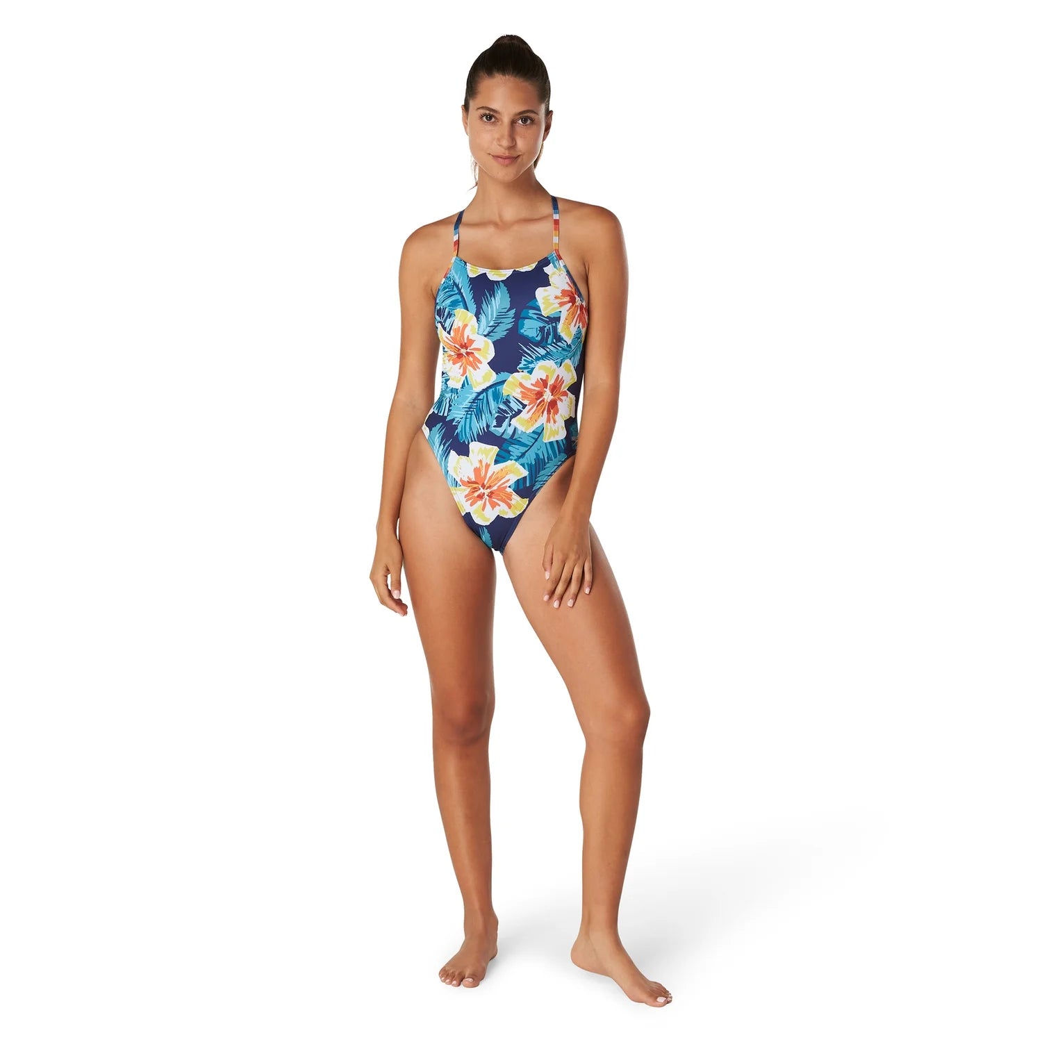 Speedo Training Onesie Double Lace Tie Back Blue