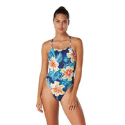 Speedo Training Onesie Double Lace Tie Back Blue