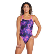 Speedo Training Onesie Twist Back Hyper Lights Candy Vibe