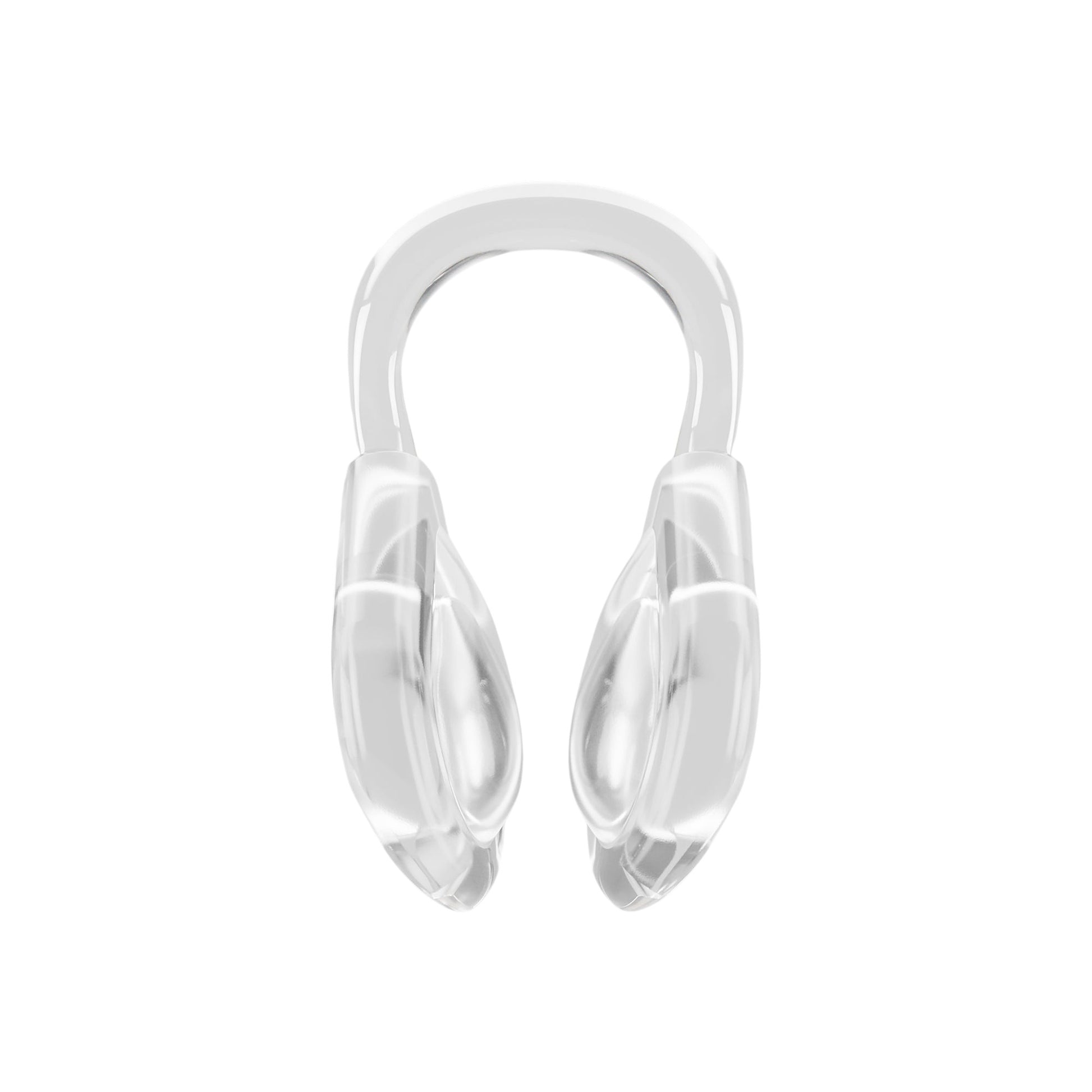 Front view of the SpeedoClear  Biofuse nose clip highlighting the symmetrical design and watertight seal construction.