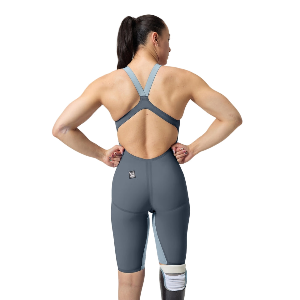 Speedo Tech Kneeskin Valor 2.0 Open Back Gray/Blue