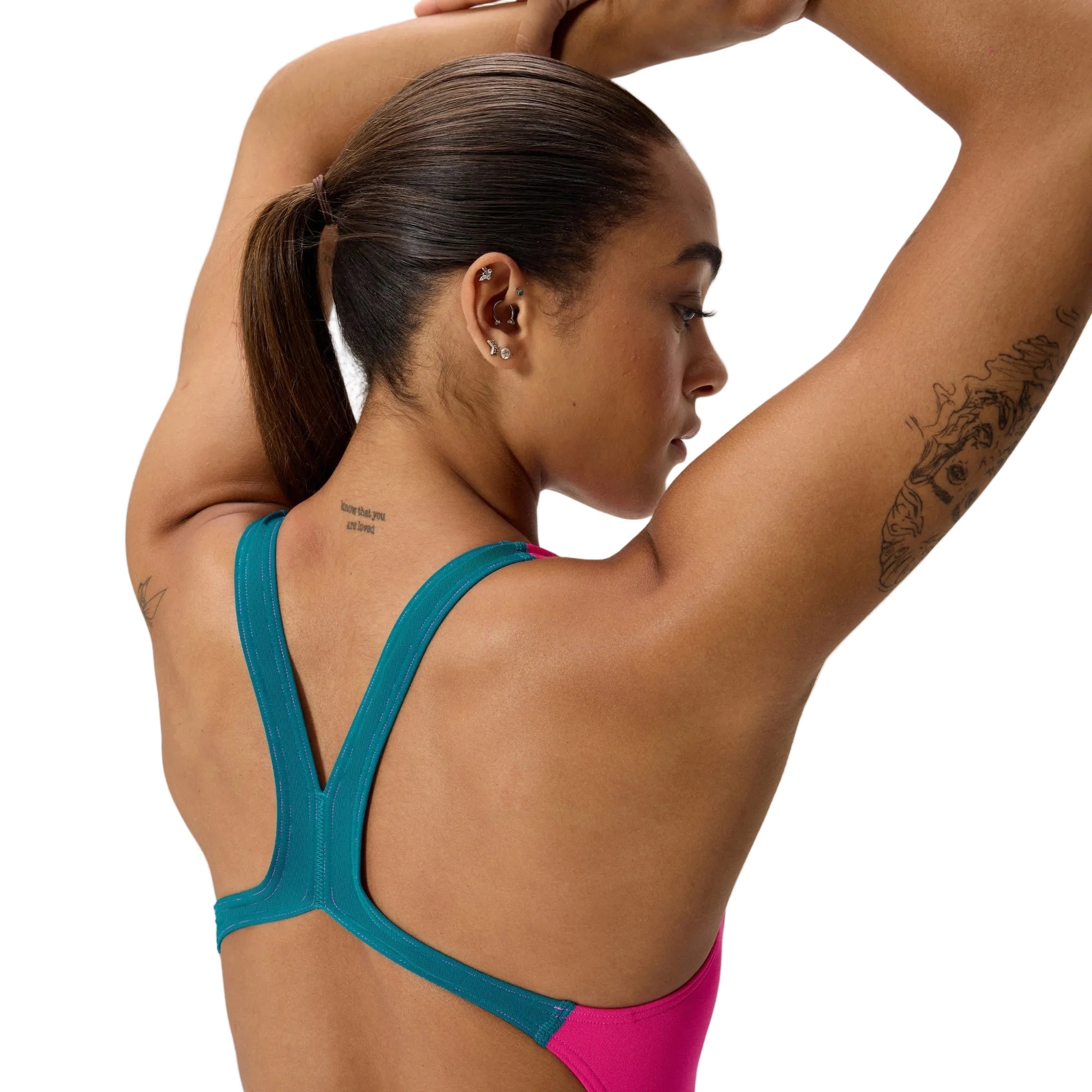 Speedo Training Onesie Powerback - Punchy Pink