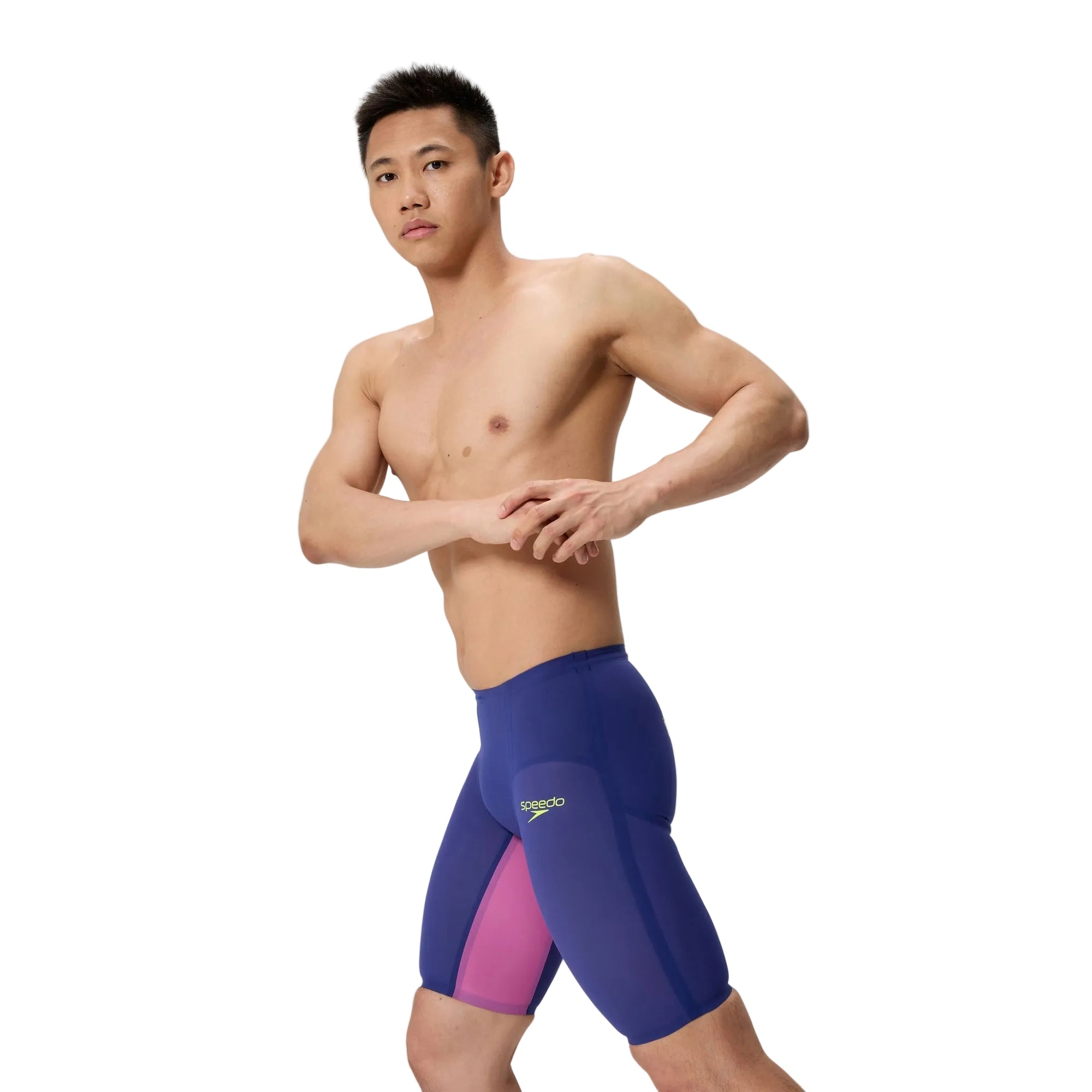 Speedo Tech Suits Jammer Valor 2.0 High Waisted -  Noble Navy / Jelly Can