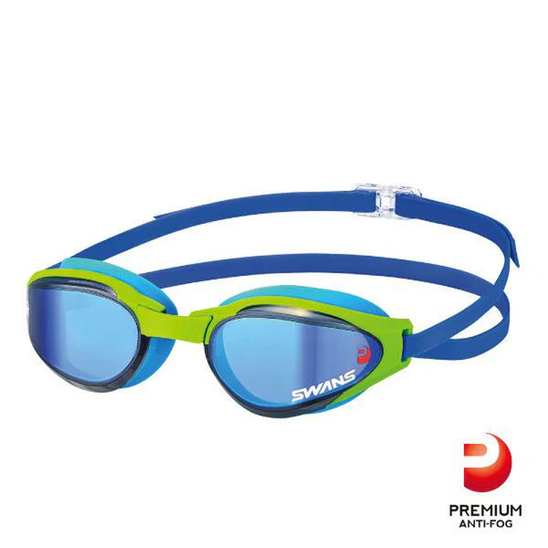 Swans goggles Ascender MIT - Sky blue-Green/Mirror SMBL
