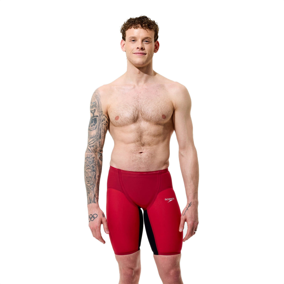Speedo Tech Suits Jammer Valor 2.0 High Waisted -  Regal Red / Black