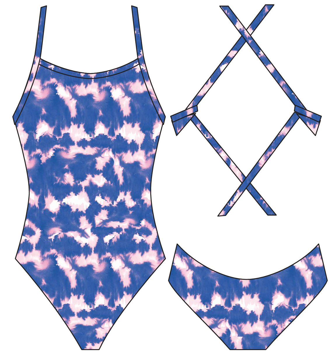 Jolyn Onesie Brandon - Print - Bluetides
