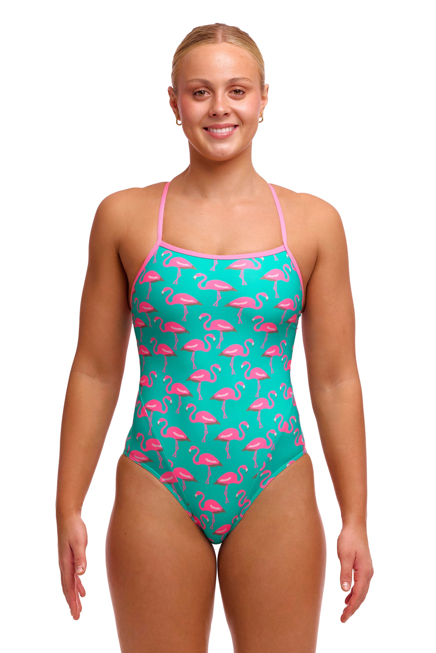 Funkita One Piece Ladies Single Strap - Go Flamingo!