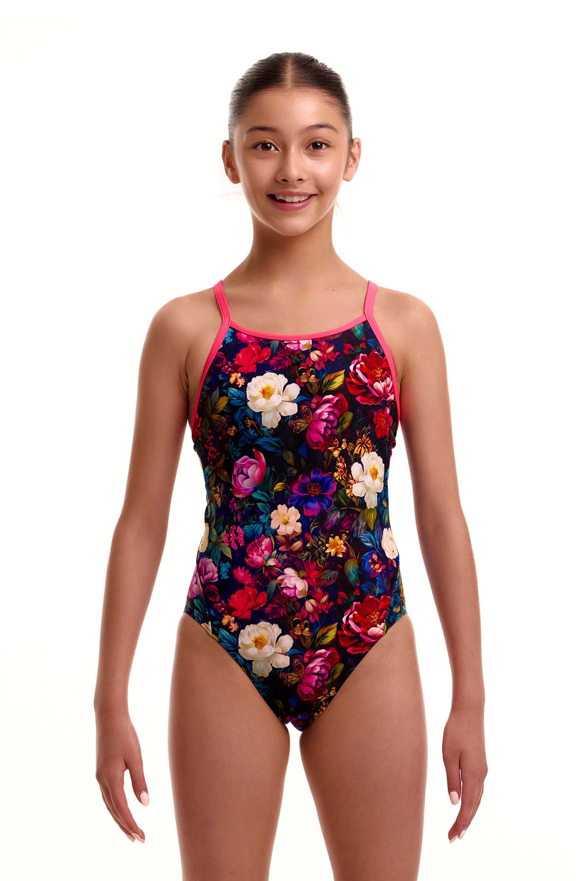Funkita One Piece Girl's Diamond Back - Bed Of Roses