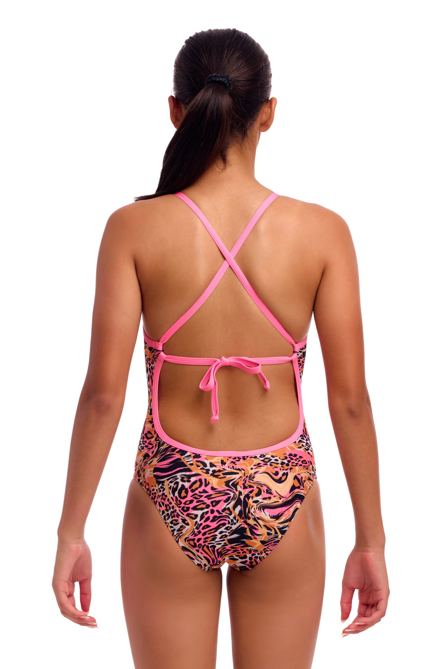 Funkita One Piece Girl's Tie Me Tight - Tipsy Tiger – goswim.ca