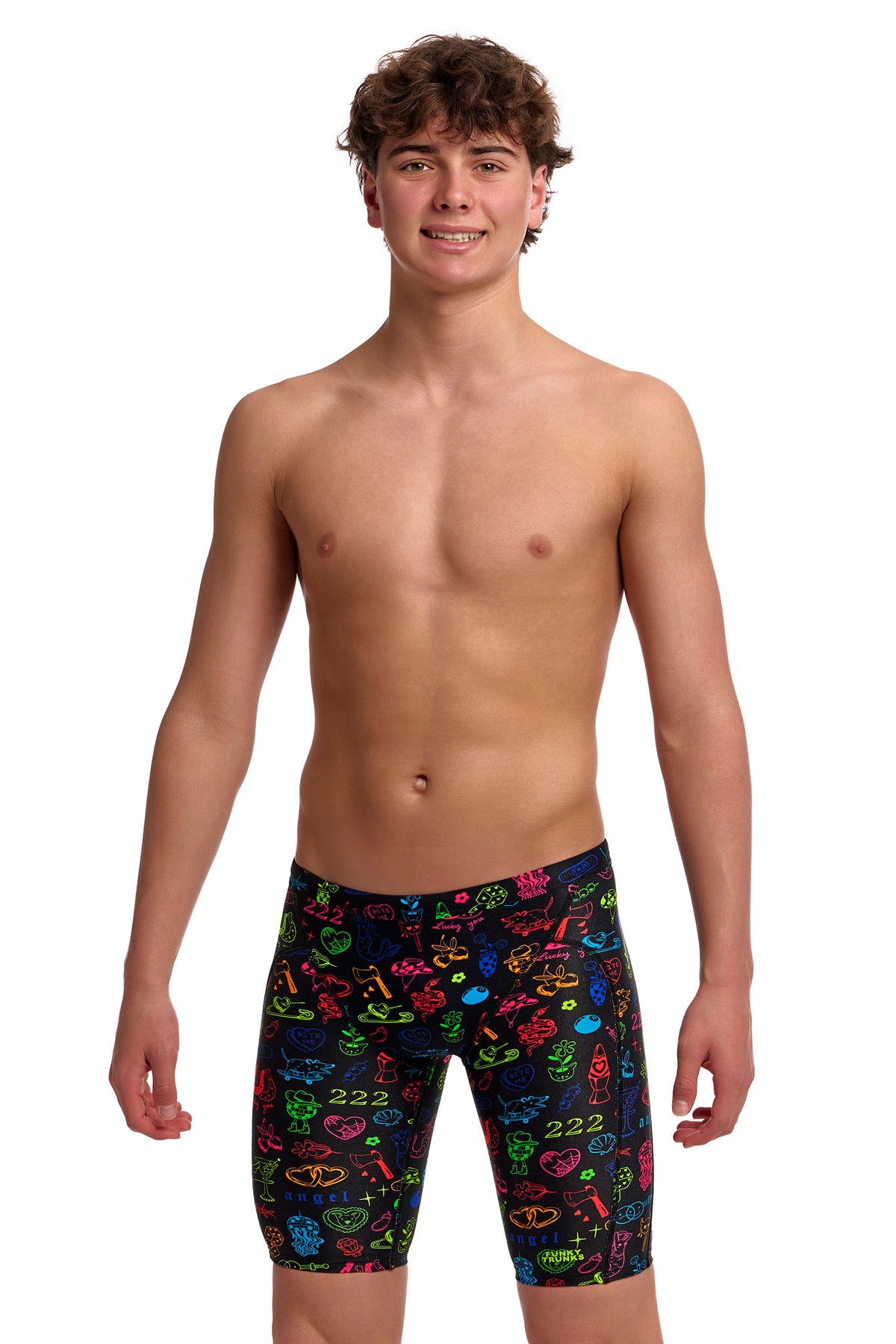 Funky Trunks Boy's Training Jammer - Doodles