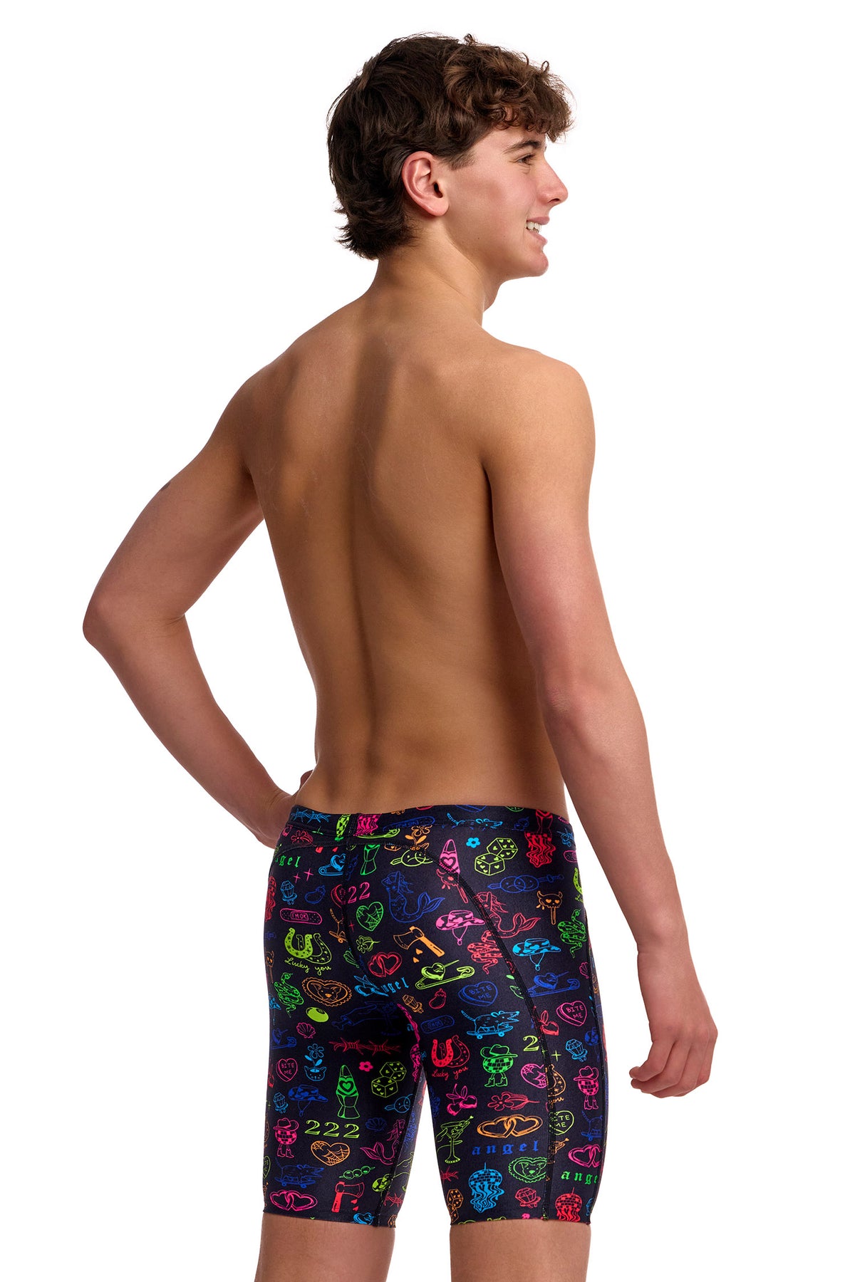 Funky Trunks Boy's Training Jammer - Doodles
