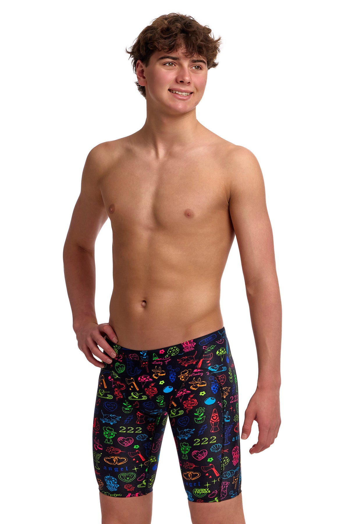 Funky Trunks Boy's Training Jammer - Doodles