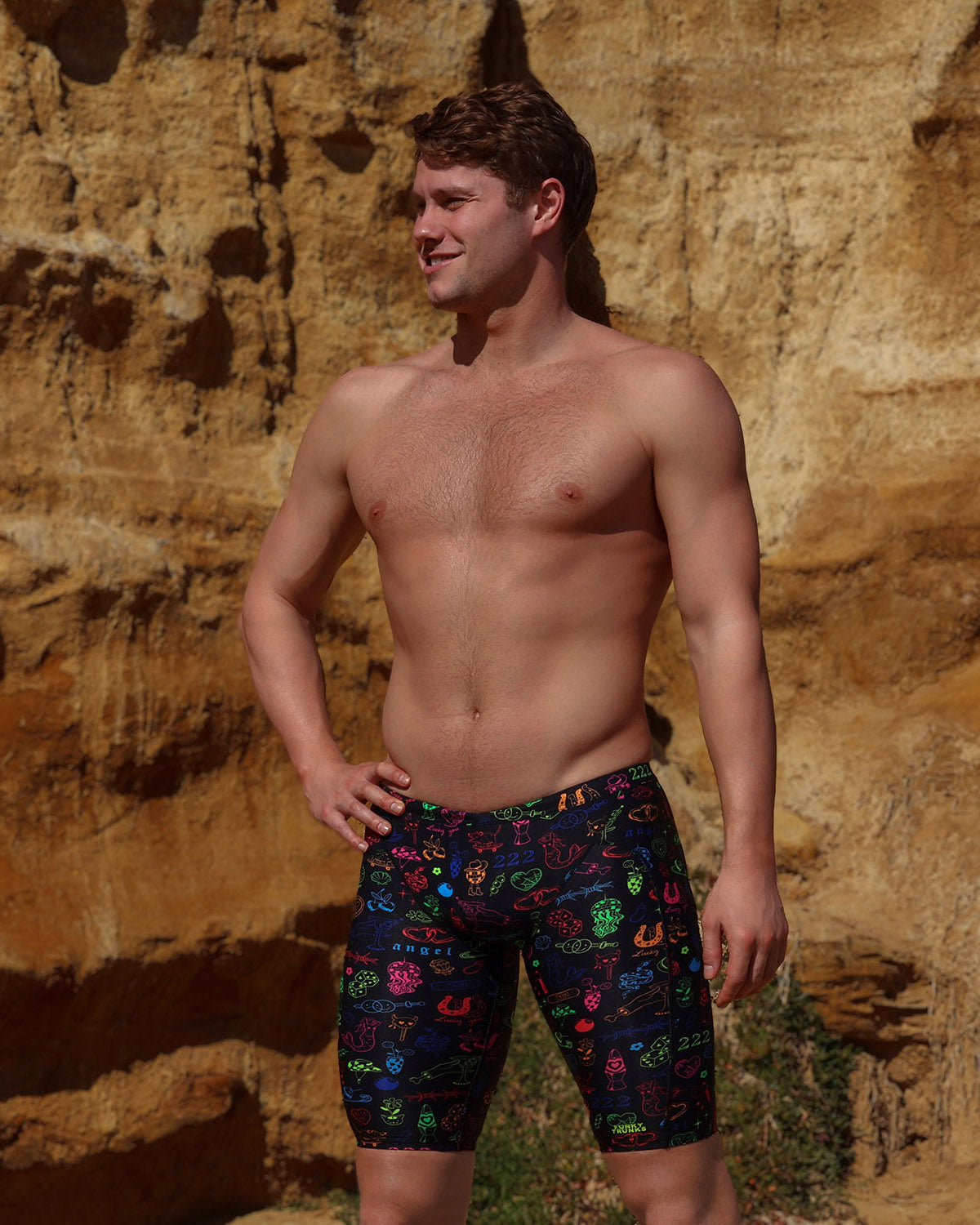 Funky Trunks Men's Training Jammer - Doodles