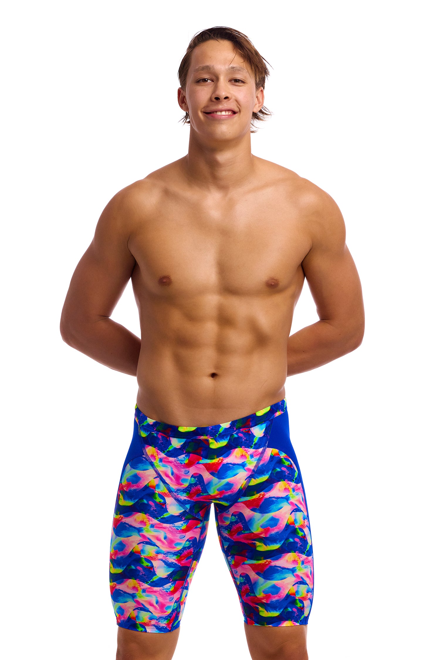 Funky Trunks Men's Training Jammer - Wet Wave