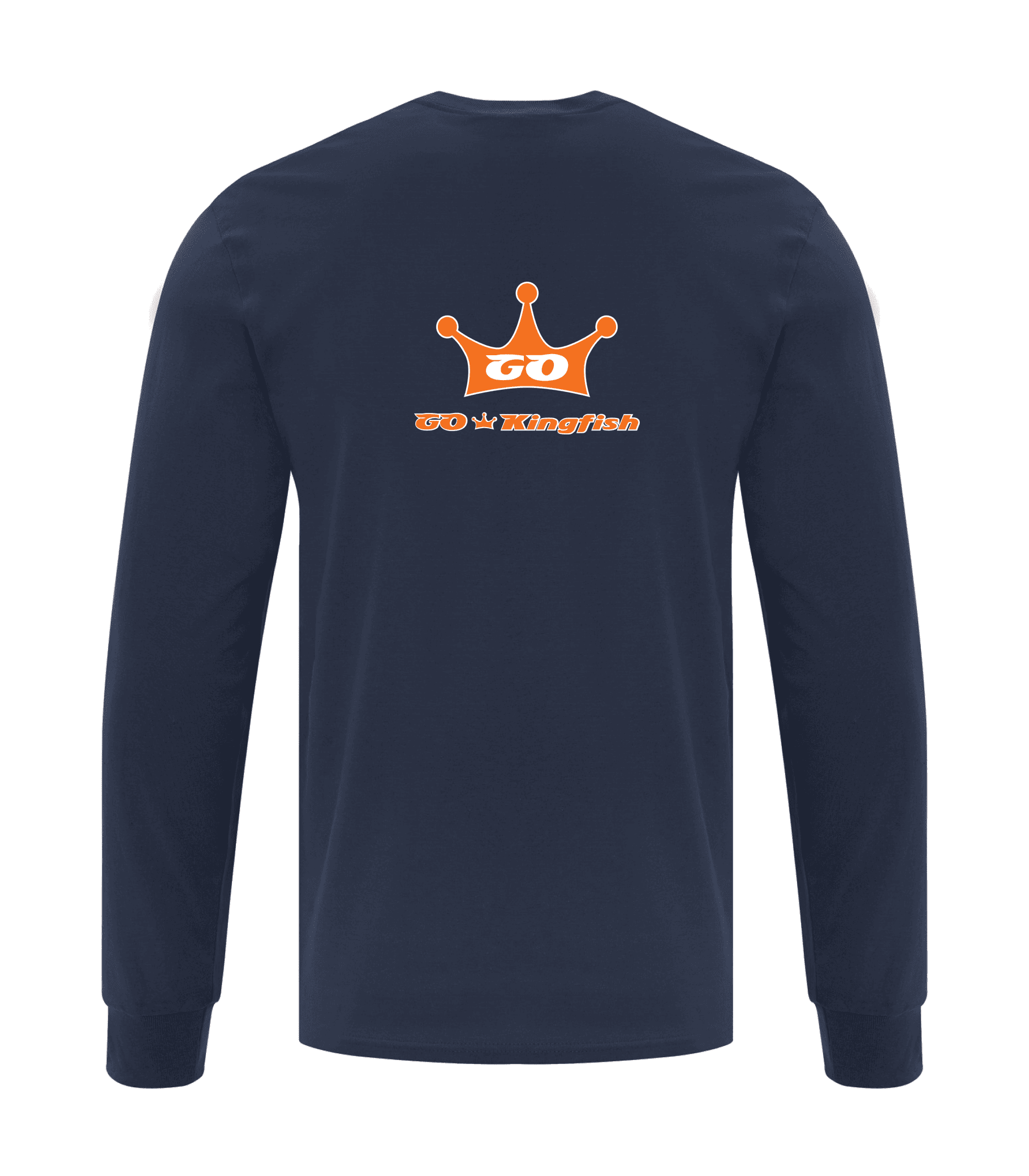 Go-Kingfish Adult Long Sleeve Cotton T-Shirt
