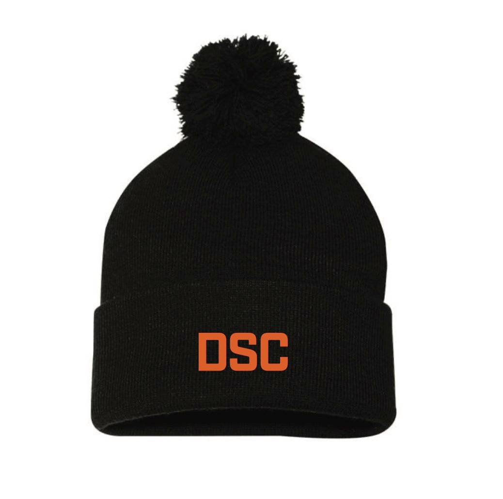 Sportsman Toque with Pom-Pom Black with DSC Logo