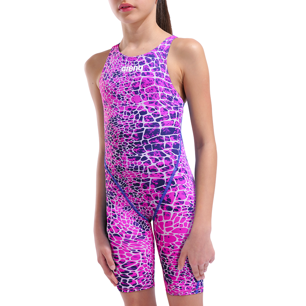 Arena Tech Suits KNSK Girl’s Powerskin ST NEXT Open Back - Snake Pink
