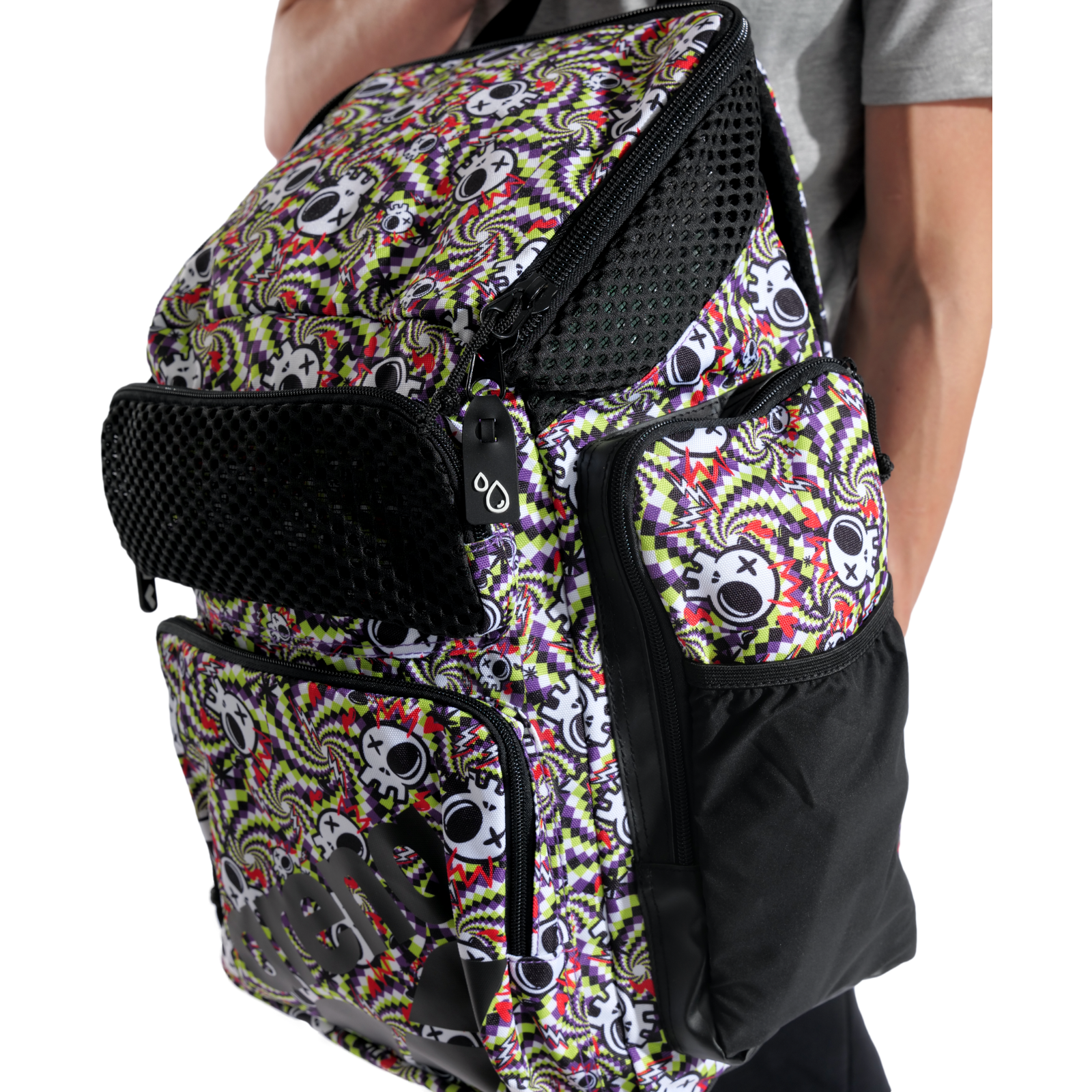 Arena Backpack One Go Allover 45L - Fun Skulls
