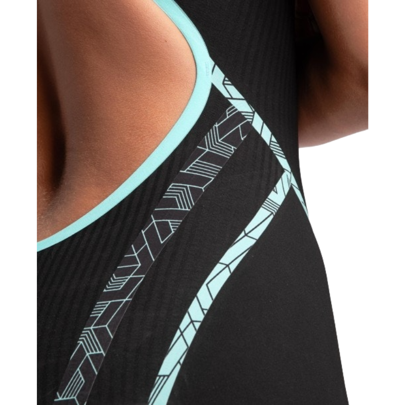 Arena Tech Suits KNSK Women’s Powerskin Primo Open Back - Black/Teal