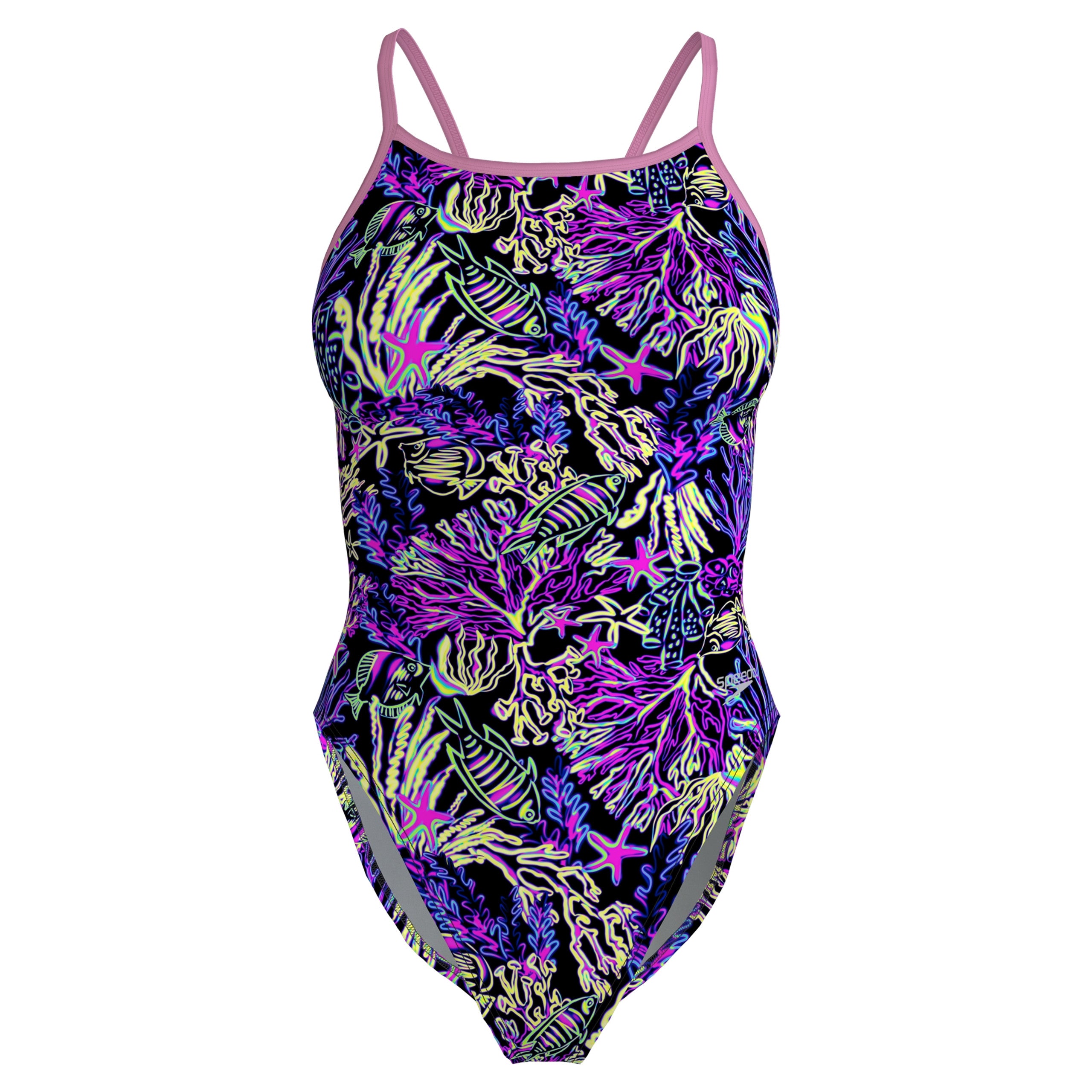 Speedo Training Onesie Tri Back Printed Electric Current